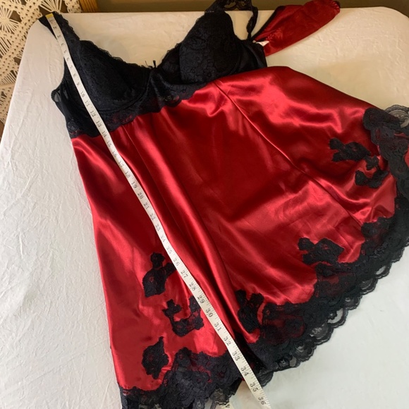 Avenue Body Red & Black Satin‎ Lace Babydoll Set NWT – Size 18/20 - Picture 8 of 9